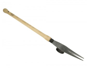 1025050 distelsteker de wit 2 tands met essen knopsteel 48 cm