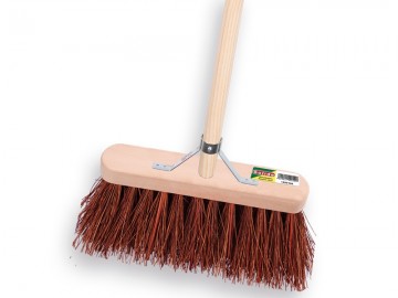 1490376 straatbezem solide bassine 29 cm met ikape steel 140 x 28 cm en stokhouder fsc 100