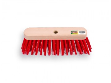 1550100 bezem solide ppn rood 29 cm vlakke kap zonder steel fsc 100