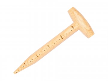 657005 pootstokje atlas 30 cm met schaalverdeling en doorgestoken hilt