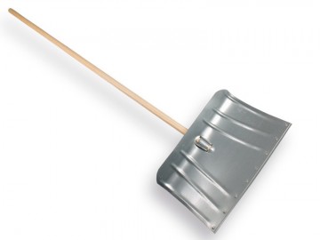 960500 sneeuwschuiver atlas staal gebogen 45 x 30 cm met klembeugel en tauari steel 140 x 28 cm