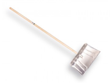 960513 sneeuwschuiver aluminium gebogen 45 x 30 cm met klembeugel en ikape steel 140 x 28 cm fs