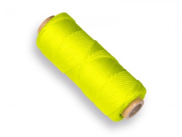 960910 uitzetkoord labora fluor geel 14 mm 50 meter gevlochten nylon koord