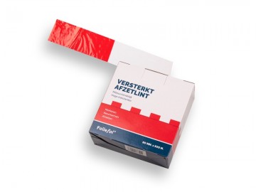 Afzetbandkonvoxrood wit500mtrx8cmtrekvastpeindispenserdoos