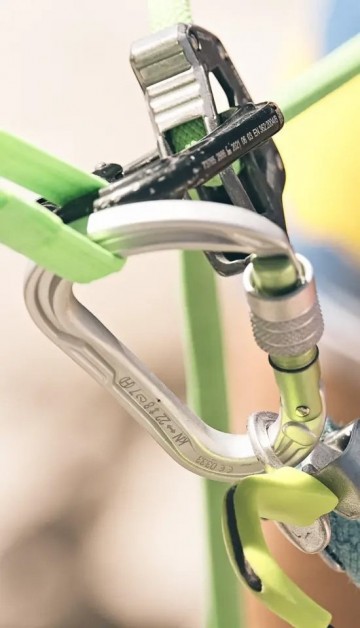 Edelrid hms carabiner karabijnhaak aluminium groen 031