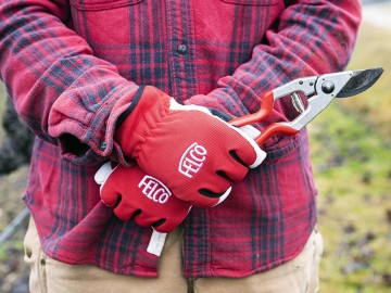 Handschoen felco 702 maat xl rundleder met spandex rugzijde werkhandschoenen felco rood wit f702x