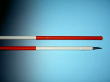 Jalonstok NESTLE hout 200cm., geplastificeerd