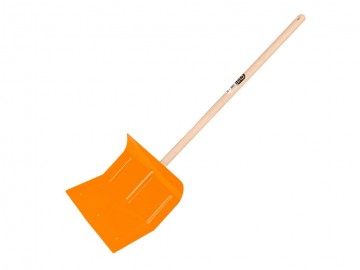 Kindersneeuwschuiver staal oranje met beuken steel 1