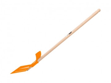 Kindersneeuwschuiver staal oranje met beuken steel 2