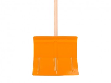 Kindersneeuwschuiver staal oranje met beuken steel