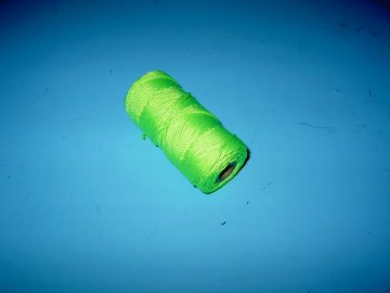 Uitzetkoord Nylon, 1,4 mm dik, fluor geel, 50 meter