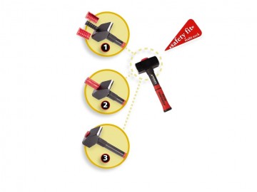 Vuisthamer everest 1500 gram met fiberglassteel