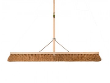 Zaalveger solide kokos 100 cm met ikape steel 160 x 28 cm met brede stokhouder 1